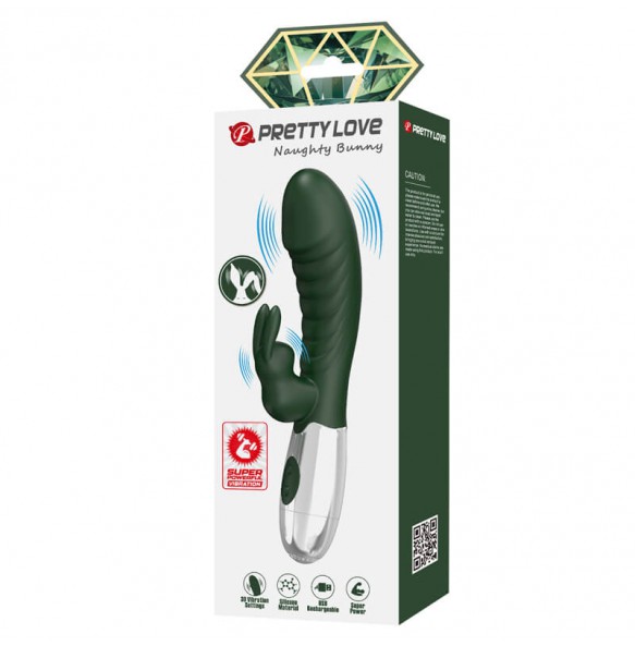 Pretty Love - Naughty Bunny Powerful Vibrating Massager Wand (Chargeable - Black) Pretty Love - Naughty Bunny Powerful Vibrating Massager Wand (Chargeable - Black)